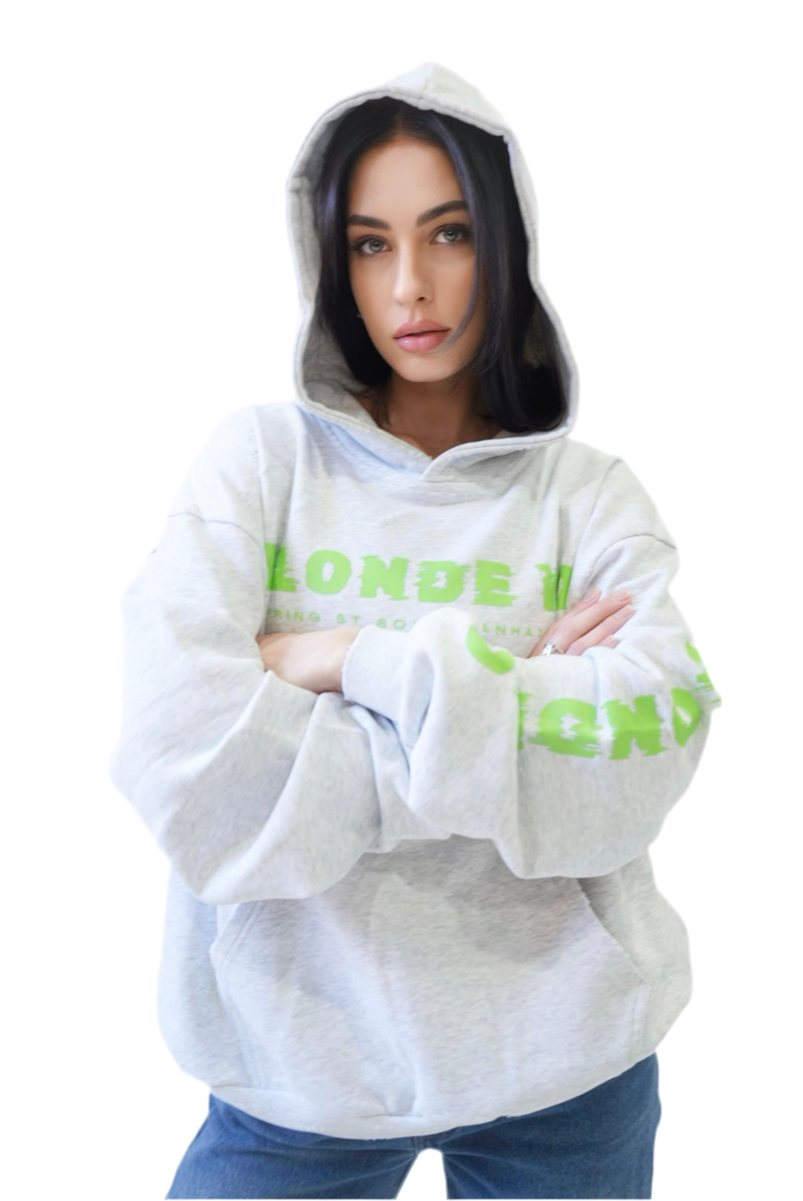 Spring St Soho light gray hoodie